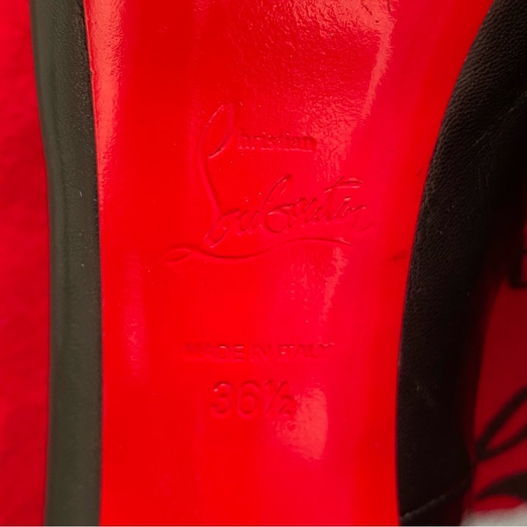 Luboutin Louboutin Peep Toe Platform Black Very Prive - Picture 4 of 7